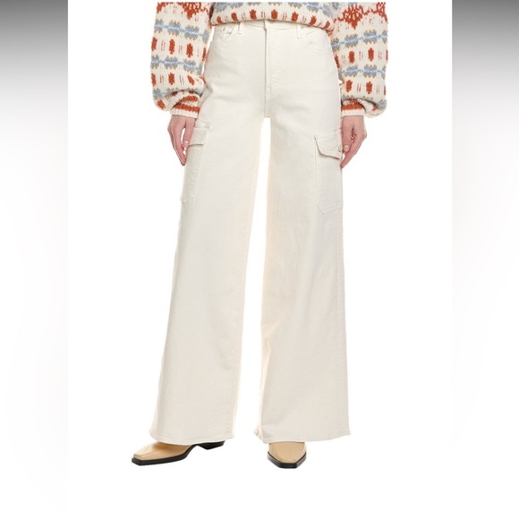 MOTHER NWT Sz 25 The Undercover Cargo Sneak in Cream Puff - Picture 5 of 6